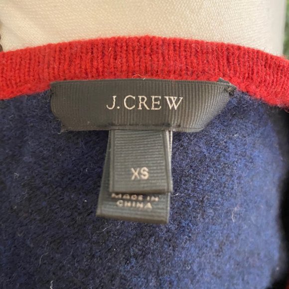 J. Crew ~ Wool Dark Blue Sweater ~ Size XS - Picture 4 of 5